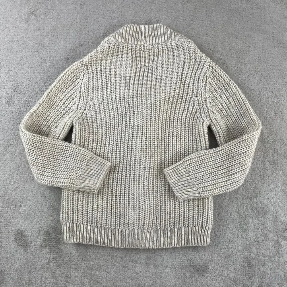 ZARA Knitwear Cardigan Kids Boy 6 Years Natural Wool Blend Sweater Toggle Button